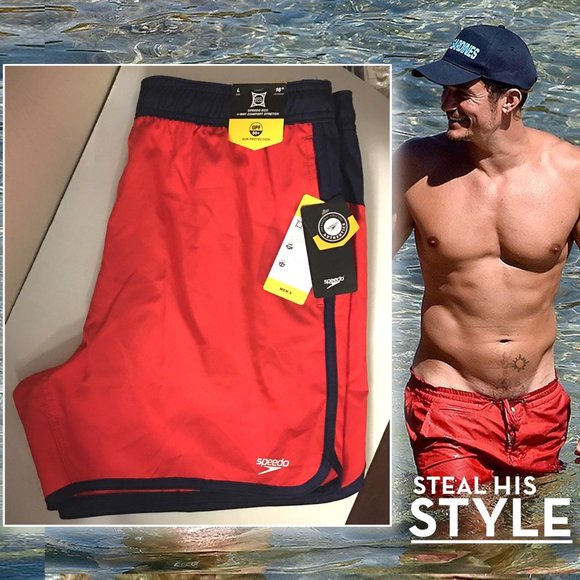 Speedo Other - SPEEDO Men's 5.5" Red/Navy Swim Trunks  🏄🏊  NEW!!!